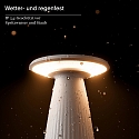 SIGOR LED Akku-Tischleuchte NUFLAIR, IP54, 2.2W 2200/2700K (Flex-Mood), mit Vasen-Einsatz + Touch-Dimmer + Easy-Connect, nachtschwarz