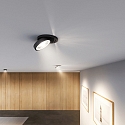 SIGOR LED Einbauleuchte NIVO 111, 111mm, schwenkbar, 50�, 14W, 1800-3000K, 970lm, DTW, IP30, schwarz