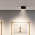 SIGOR LED Einbauleuchte NIVO 111, 111mm, schwenkbar, 50�, 14W, 1800-3000K, 970lm, DTW, IP30, schwarz