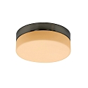 Steinhauer Outdoor LED Deckenleuchte IKARO, IP44, zylindrisch, � 18cm, 12W 2950K 960lm, dimmbar, Mattglas, stahl geb�rstet