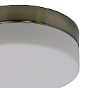Steinhauer Outdoor LED Deckenleuchte IKARO, IP44, zylindrisch, � 18cm, 12W 2950K 960lm, dimmbar, Mattglas, stahl geb�rstet