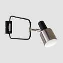 anne light & home Wandleuchte FJORGARD, E27, mit Gelenkarm + Euro-Steckerkabel, Schalter am Kopf, dreh-und neigbar, Schwarz / Metall