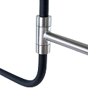 anne light & home Wandleuchte FJORGARD, E27, mit Gelenkarm + Euro-Steckerkabel, Schalter am Kopf, dreh-und neigbar, Schwarz / Metall
