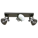 Steinhauer Wand- und Deckenleuchte BROOKLYN, 3-flammig, inkl. 3x GU10 LED 7W 2200-2700K 480lm (D2W), dreh- und neigbar, schwarz matt