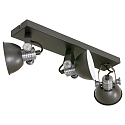 Steinhauer Wand- und Deckenleuchte BROOKLYN, 3-flammig, inkl. 3x GU10 LED 7W 2200-2700K 480lm (D2W), dreh- und neigbar, schwarz matt