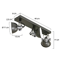 Steinhauer Wand- und Deckenleuchte BROOKLYN, 3-flammig, inkl. 3x GU10 LED 7W 2200-2700K 480lm (D2W), dreh- und neigbar, schwarz matt
