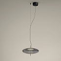 LEDS C4 LED Aufbau-Pendelleuchte PLAT SURFACE, IP20, 10.5W 2700/3000/4000K (CCT Switch), CRi 92, App steuerbar, schwarz / rauchgrau