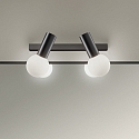 LEDS C4 wall and ceiling luminaire MIST DOUBLE E14 IP44, black