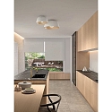 LEDS C4 Design Deckenleuchte MISO, IP20, � 43.3 cm, E27, Stahl, wei� / innen gold