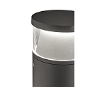 LEDS C4 bollard lamp DAN cylindrical, long, CCT Switch, adjustable IP66, anthracite 