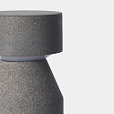 LEDS C4 bollard lamp ROW LED IP65, opal, concrete grey