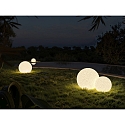 LEDS C4 Outdoor Kugelschirm CISNE, � 38cm, IK10, ohne Basis / Pendel, Polyethylen, Seeluft-best�ndig, steingrau, rustikal