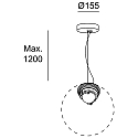 LEDS C4 Outdoor LED Pendelleuchte CISNE, IP65, 2/4/6W (multi) 2700/3200/4000K (CCT Switch) 570lm 134�, ohne Schirm, wei�