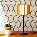 LEDS C4 table lamp VIVA E27 IP20, light wood, black