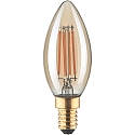 filament lamp candle C35 GOLD switchable C35 clear E14 4,5W 380lm 1800K 320� CRI 80-89 