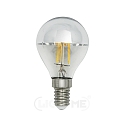 LED Kopfspiegel-Filament SV P45, E14, 4.5W 2700K 400lm, dimmbar, Silber / klar