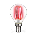 LED Deko-Filament Tropfenform P45, E14, 4W Rot / klar