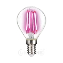 LED Deko-Filament Tropfenform P45, E14, 4W Pink / klar
