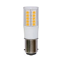 LED T18 rod lamp, lenght 5.7cm, B15d, 5.5W 3000K 600lm 320�, non dimmable