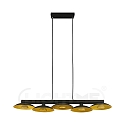 Pendant luminaire GOLDINO, incl. 5x GU10 5W 2700K 350lm (3-StepDim), gold / black