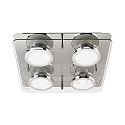 Ceiling luminaire CHROMIA, 4-flame, incl. 4x GU10 5W 2700K 400lm (3-Step-dimmable), chrome / satined