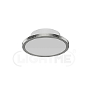Deckenleuchte AQUA DISK-1, IP44, 1-flammig, inkl. GX53 Diffusor (� 14.7cm), 8W 650lm 2700/4000K 540lm 110�, blattsilber