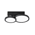 ceiling luminaire AQUA DISK-2 2 flames, CCT Switch, switchable GU10 IP44, black matt 