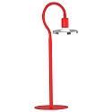 LED Tischleuchte SIMPLESSA, inkl. Diffusorlampe GU10, 5W 2700K 350lm, 3-stufig dimmbar, chrom/rot