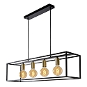 Lucide Pendelleuchte RUBEN, 4xE27, schwarz