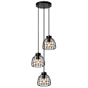 Pendelleuchte FILOX, 3xE27, rund, schwarz