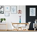 pendant luminaire VINTI round E27 IP20, copper, black dimmable