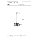 Lucide pendant luminaire VINTI round E27 IP20, black dimmable