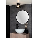 Lucide Deckenleuchte LORENA Badezimmerleuchte, � 23 cm, 1xE27, IP44, Rauchfarbe grau