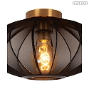 Lucide ceiling luminaire CORINA E27 IP20, brass, black dimmable