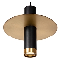 pendant luminaire SELIN cylindrical GU10 IP44, copper, black dimmable