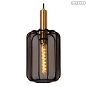 Lucide pendant luminaire CORINA 3 flames E27 IP20, brass, black dimmable