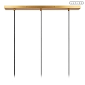 Lucide pendant luminaire CORINA 3 flames E27 IP20, brass, black dimmable