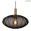 Lucide pendant luminaire CORINA E27 IP20, brass, black dimmable
