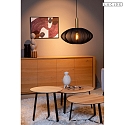 Lucide pendant luminaire CORINA E27 IP20, brass, black dimmable