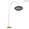 floor lamp CORINA E27 IP20, brass, black 