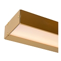 wall luminaire ALEXA LED 90cm up / down, square, switchable IP44, gold matt, brass, opal 