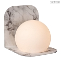 Lucide wall luminaire DAVY rigid, ball shaped G9 IP44, marble grey
