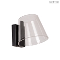 Lucide bath luminaire KORGIS IP44, black, transparent 
