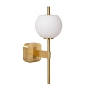 wall luminaire ELDA rigid, with diffuser G9 IP44, gold matt, brushed brass