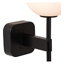 Lucide wall luminaire ELDA rigid, with diffuser G9 IP44, black matt
