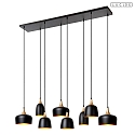 Lucide pendant luminaire CHAYANNE 8 flames E14 IP20, brass, black 