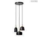 Lucide Pendelleuchte CHAYANNE 3-flammig 3x E14 IP20 schwarz