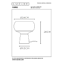 Lucide Tischleuchte FARRIS, 1xE27, schwarz