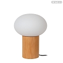Lucide table lamp BIRTLE E27 IP20, wood, opal 