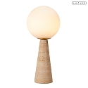 table lamp EVIN E27 IP20, opal, taupe 